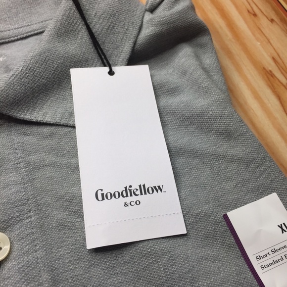 NWT Goodfellow Polo Shirt Grey Men S XL - Picture 5 of 10